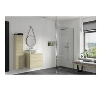 Plumb Warehouse Ilenia Wetroom Panel & Floor-to-Ceiling Pole - 800mm Please Select Size: 800mm