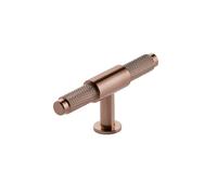 Plumb Warehouse Knurled T Bar 95mm Handle - Brushed Bronze
