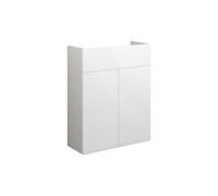 Plumb Warehouse Livorna 500mm Slim Basin Unit - White Gloss (Grey Cabinet) Size: 500mm, Finish: White Gloss (Grey Cabinet)