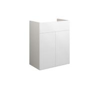 Plumb Warehouse Livorna 500mm Standard Basin Unit - White Gloss (Grey Cabinet) Size: 500mm, Finish: White Gloss (Grey Cabinet)