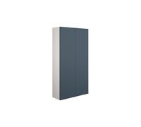 Plumb Warehouse Livorna 600mm Slim 2 Door Storage Unit - Matt Arley Blue (Grey Cabinet) Finish: Matt Arley Blue (Grey Cabinet)
