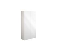 Plumb Warehouse Livorna 600mm Slim 2 Door Storage Unit - White Gloss (Grey Cabinet) Finish: White Gloss (Grey Cabinet)