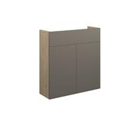 Plumb Warehouse Livorna 600mm Slim Basin Unit - Matt Stone (Oak Cabinet) Size: 600mm, Finish: Matt Stone (Oak Cabinet)
