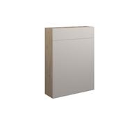 Plumb Warehouse Livorna 600mm Slim WC Unit - Matt Dove Grey (Oak Cabinet) Size: 600mm, Finish: Matt Dove Grey (Oak Cabinet)