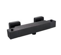Plumb Warehouse Matt Black Square Exposed Thermostatic Shower Valve