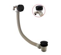 Plumb Warehouse Matte Black Round Overflow Filler Waste