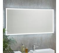 Plumb Warehouse Mosca 1200mm x 600mm Led Mirror With Demister Pad And Shaver Socket Size: 1200x600mm