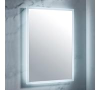 Plumb Warehouse Mosca 600mm x 800mm Led Mirror With Demister Pad And Shaver Socket Size: 600x800mm