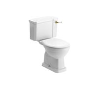 Plumb Warehouse Mugello Close Coupled WC & Soft Close Seat w/Brushed Brass Finishes