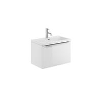 Plumb Warehouse Muro 600mm Gloss White Wall Hung Vanity Unit With Basin Size: 600mm, Finish: Gloss White