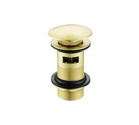 Plumb Warehouse Mushroom Click Clack Basin Waste 1 1/4" (Slotted) - Brushed Brass