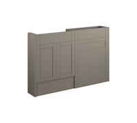 Plumb Warehouse Perugio 1236mm Slim Basin and WC Unit Pack - Matt Stone (Oak Cabinet) Finish: Matt Stone (Oak Cabinet)