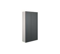 Plumb Warehouse Perugio 600mm Slim 2 Door Storage Unit - Matt Graphite Grey (Grey Cabinet) Finish: Matt Graphite Grey (Grey Cabinet)