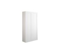 Plumb Warehouse Perugio 600mm Slim 2 Door Storage Unit - Matt White (Grey Cabinet) Finish: Matt White (Grey Cabinet)