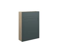 Plumb Warehouse Perugio 600mm Slim WC Unit - Matt Green Camo (Oak Cabinet) Size: 600mm, Finish: Matt Green Camo (Oak Cabinet)