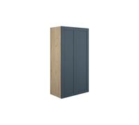 Plumb Warehouse Perugio 600mm Standard 2 Door Storage Unit - Matt Arley Blue (Oak Cabinet) Finish: Matt Arley Blue (Oak Cabinet)