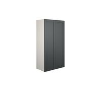 Plumb Warehouse Perugio 600mm Standard 2 Door Storage Unit - Matt Graphite Grey (Grey Cabinet) Finish: Matt Graphite Grey (Grey Cabinet)