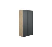 Plumb Warehouse Perugio 600mm Standard 2 Door Storage Unit - Matt Graphite Grey (Oak Cabinet) Finish: Matt Graphite Grey (Oak Cabinet)