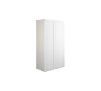 Plumb Warehouse Perugio 600mm Standard 2 Door Storage Unit - Matt White (Grey Cabinet) Finish: Matt White (Grey Cabinet)