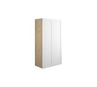 Plumb Warehouse Perugio 600mm Standard 2 Door Storage Unit - Matt White (Oak Cabinet) Finish: Matt White (Oak Cabinet)