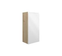 Plumb Warehouse Ravenna 300mm Slim Base Unit - White Gloss (Oak Cabinet) Size: 300mm, Finish: White Gloss (Oak Cabinet)