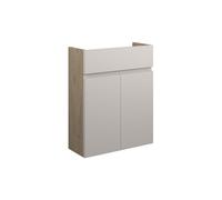 Plumb Warehouse Ravenna 500mm Slim Basin Unit - Matt Dove Grey (Oak Cabinet) Size: 500mm, Finish: Matt Dove Grey (Oak Cab)