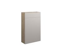 Plumb Warehouse Ravenna 500mm Slim WC Unit - Matt Dove Grey (Oak Cabinet) Size: 500mm, Finish: Matt Dove Grey (Oak Cab)