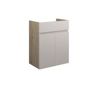 Plumb Warehouse Ravenna 500mm Standard Basin Unit - Matt Dove Grey (Oak Cabinet) Size: 500mm, Finish: Matt Dove Grey (Oak Cab)