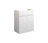 Plumb Warehouse Ravenna 500mm Standard Basin Unit - White Gloss (Grey Cabinet) Size: 500mm, Finish: White Gloss (Grey Cabinet)