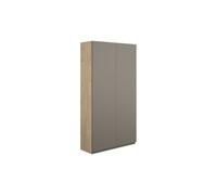 Plumb Warehouse Ravenna 600mm Slim 2 Door Storage Unit - Matt Stone (Oak Cabinet) Finish: Matt Stone (Oak Cab)