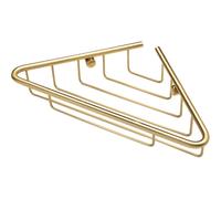 Plumb Warehouse Rivloi 1-Tier Corner Shower Storage - Brushed Brass