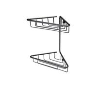 Plumb Warehouse Rivloi 2-Tier Corner Shower Storage - Black