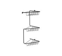 Plumb Warehouse Rivloi 3-Tier Corner Shower Storage - Black