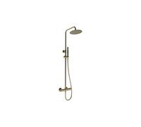 Plumb Warehouse Round Thermostatic Bar Mixer with Riser Kit - Brushed Bronze