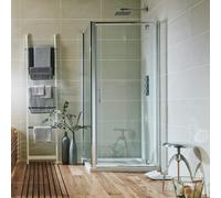 Plumb Warehouse S6 700mm 6mm Pivot Shower Door Size: 700mm