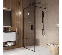 Plumb Warehouse S8 8mm Grid Wet room Panel 1200mm Size: 1200mm