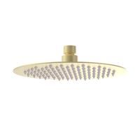 Plumb Warehouse Salarna 200mm Round Ultraslim Showerhead - Brushed Brass Finish: Brushed Brass