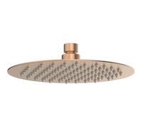 Plumb Warehouse Salarna 200mm Round Ultraslim Showerhead - Brushed Bronze Finish: Brushed Bronze
