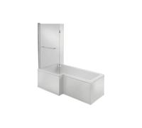 Plumb Warehouse San Remo SUPERCAST L Shape 1700x850 Right Handed Shower Bath Pack Handing: Right Handed