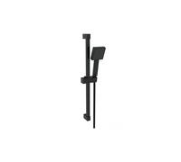 Plumb Warehouse Square Slider Rail Kit & Single Mode Handset - Matt Black Finish: Matt Black