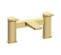 Plumb Warehouse Taranata Bath Filler - Brushed Brass Finish: Brushed Brass