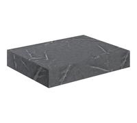 Plumb Warehouse Trento 600mm Wall Hung Basin Shelf - Grey Marble Size: 600mm, Finish: Grey Marble