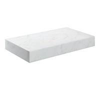 Plumb Warehouse Trento 800mm Wall Hung Basin Shelf - White Marble Size: 800mm, Finish: White Marble