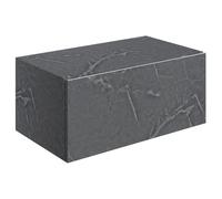 Plumb Warehouse Trento 800mm Wall Hung Storage Drawer - Grey Marble Size: 800mm, Finish: Grey Marble