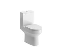 Plumb Warehouse Turini Close Coupled Open Back Comfort Height WC & Soft Close Seat
