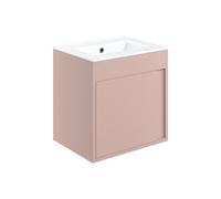 Plumb Warehouse Ubino 510mm Wall Hung Unit Inc. Basin - Matt Antique Rose