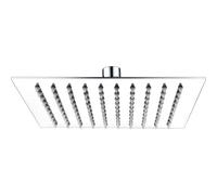 Plumb Warehouse Ultra Slim Square 200mm Showerhead - St/Steel Please Select Size: 200mm