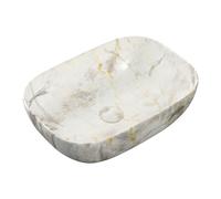 Plumb Warehouse Vernazza 460x330mm Ceramic Washbowl - White Marble Effect