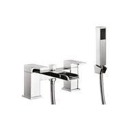 Plumb Warehouse Victoria Chrome Bath Shower Mixer Tap With Shower Kit And Wall Bracket