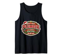 Plumber Christmas Merry and Bright Holiday Repairs Ho Ho H2O Tank Top